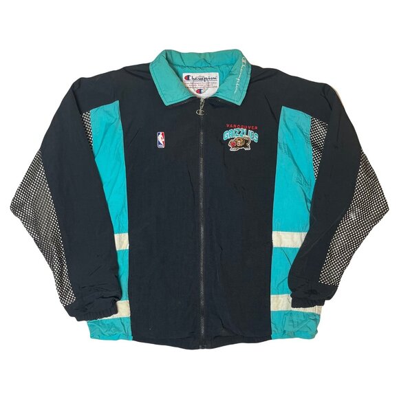 Vintage Champion Vancouver Grizzlies Windbreaker Jacket Women's XXL - Picture 1 of 9
